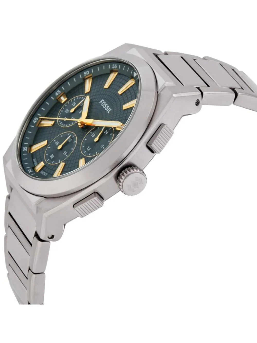 NWT Fossil Everett Chronograph Quartz Blue Dial Men's Watch